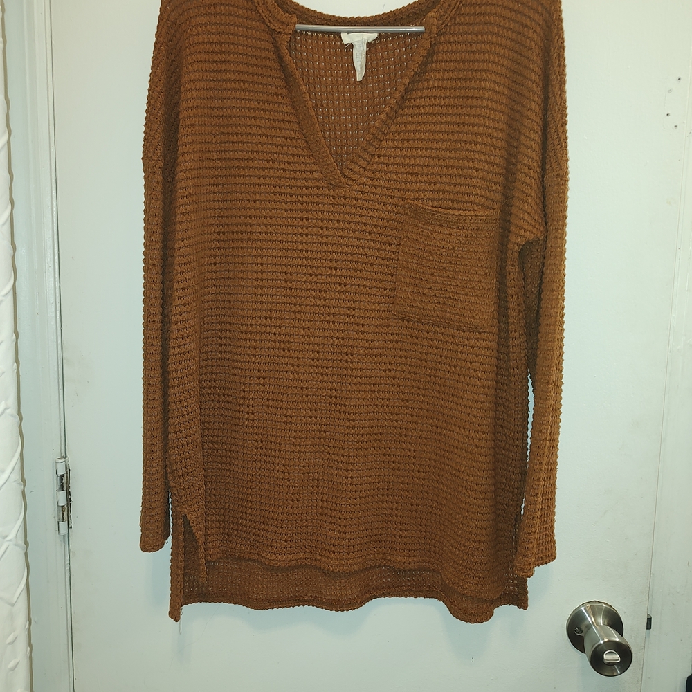 BiBi Rust V-Neck Sweater